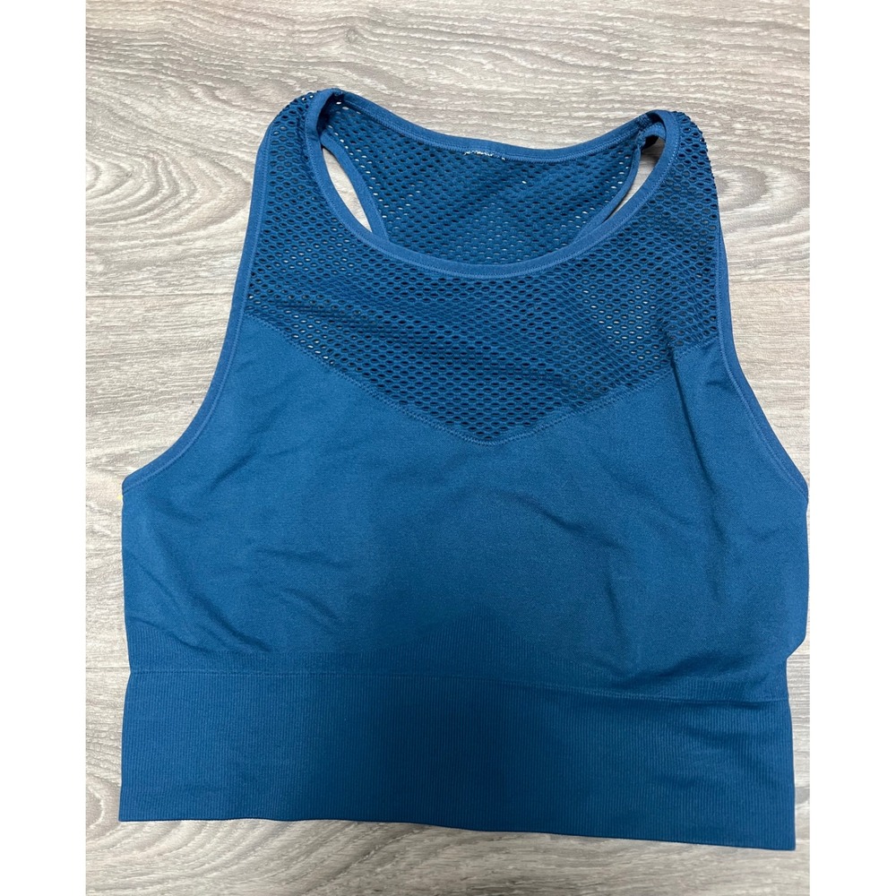 Joy Lab Athletic‎ Tank Top Racerback Mesh Teal Blue Workout Gym Sleeveless